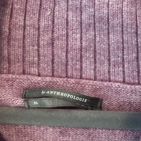 Anthropologie Lavender  Cowl Neck Sweater with Ribbed Texture in size XL - Picture 6 of 11